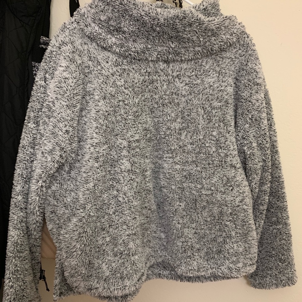 Fuzzy Turtleneck Sweater